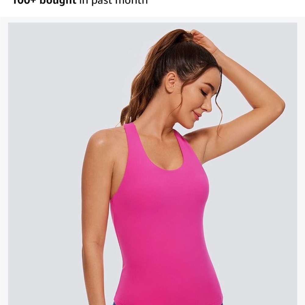 CRZ YOGA Butterluxe Built in Bra workout Tank- - Picture 3 of 6